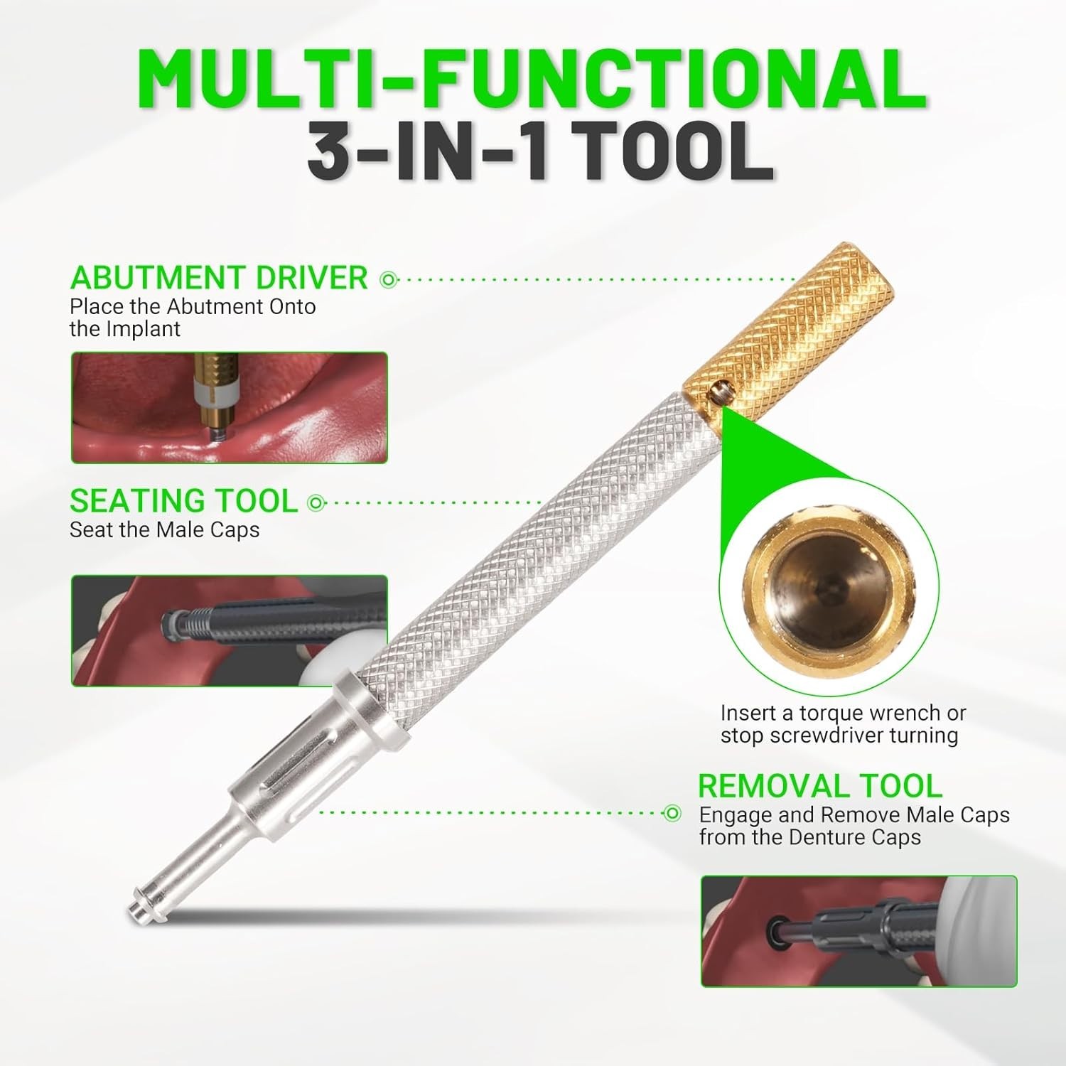 US Dental Locator Core Tool 3-in-1 Insertion Removal Driver Zest Locator Legacy