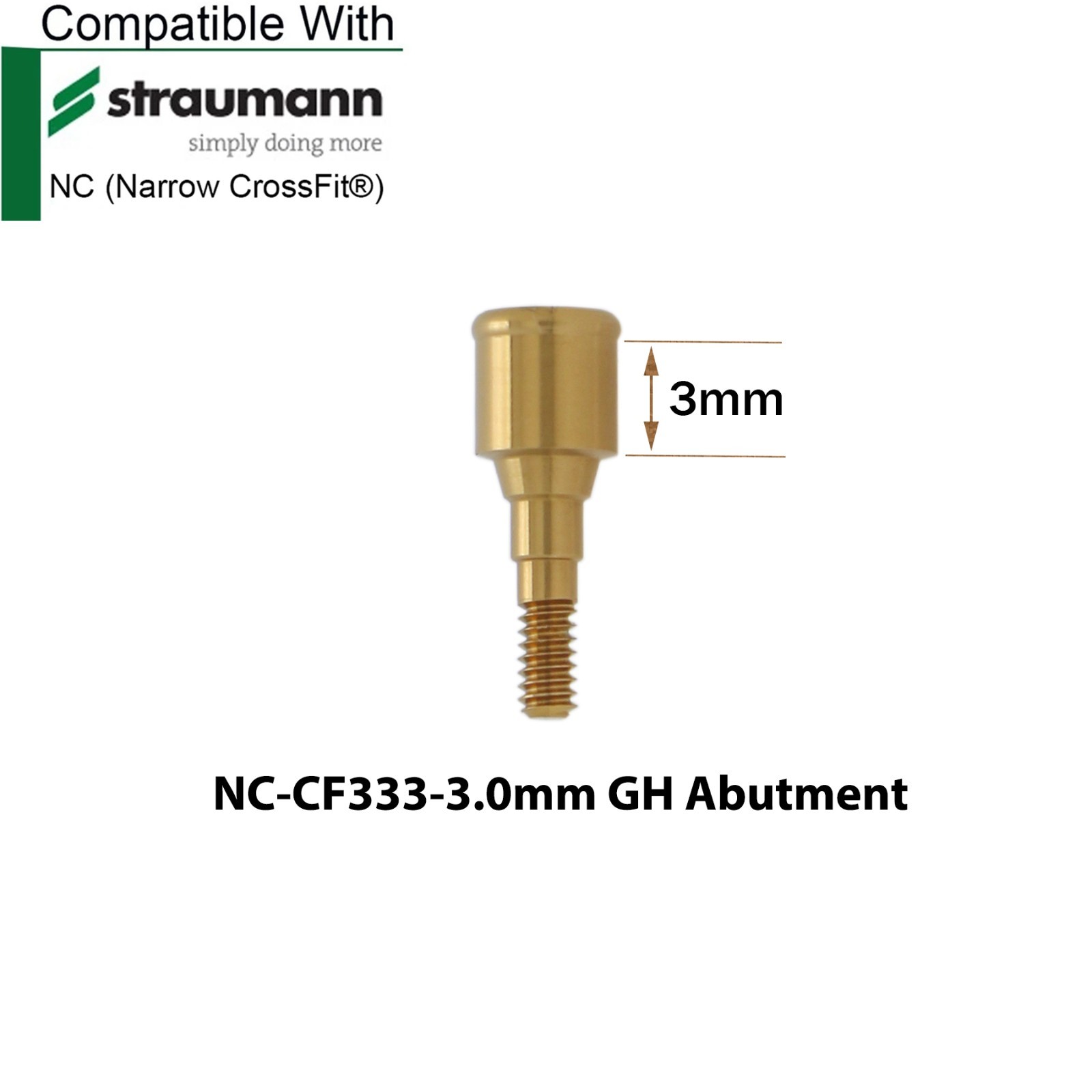 For Straumann ITI Dental Overdenture Locator Abutments NC 3/4/5mm & Male Cap Kit