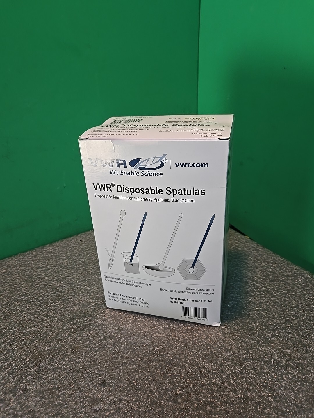 VWR 80081-188 Spatula Disposable Double Ended w/Spoon+Scoop Sealed Pk 300 ~210mm
