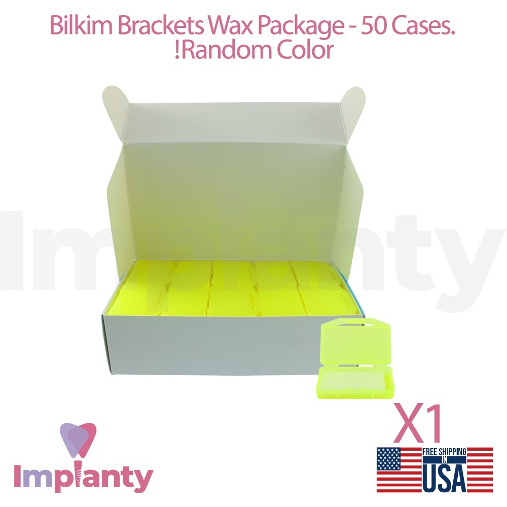Bilkim Brackets Wax Package 50 Cases Random Color Orthodontic Dental Gum Braces