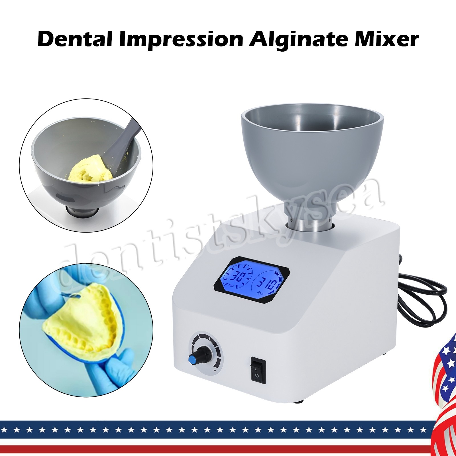 Automatic Dental Alginate Impression Materials Mixer 300RPM Lab Electric Mixer