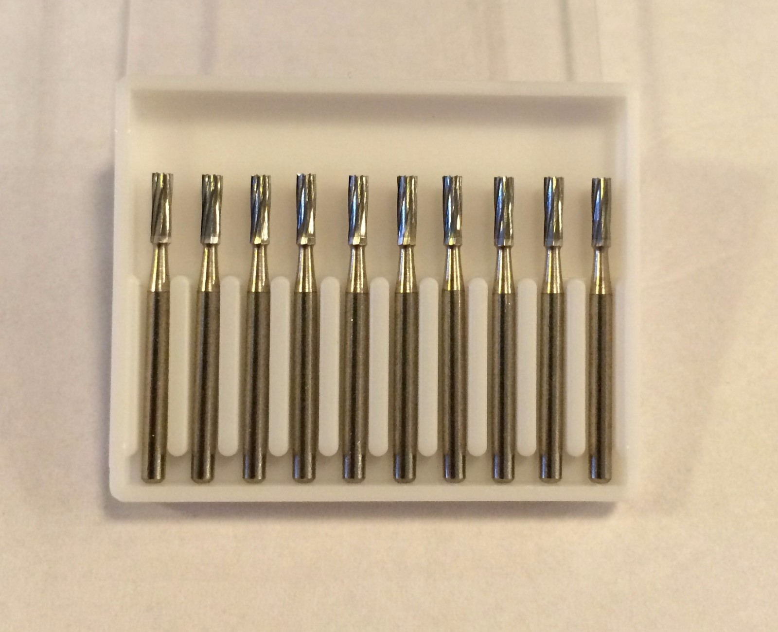 FG37L Premium Carbide Inverted Cone Bur 6 Blades 10pk