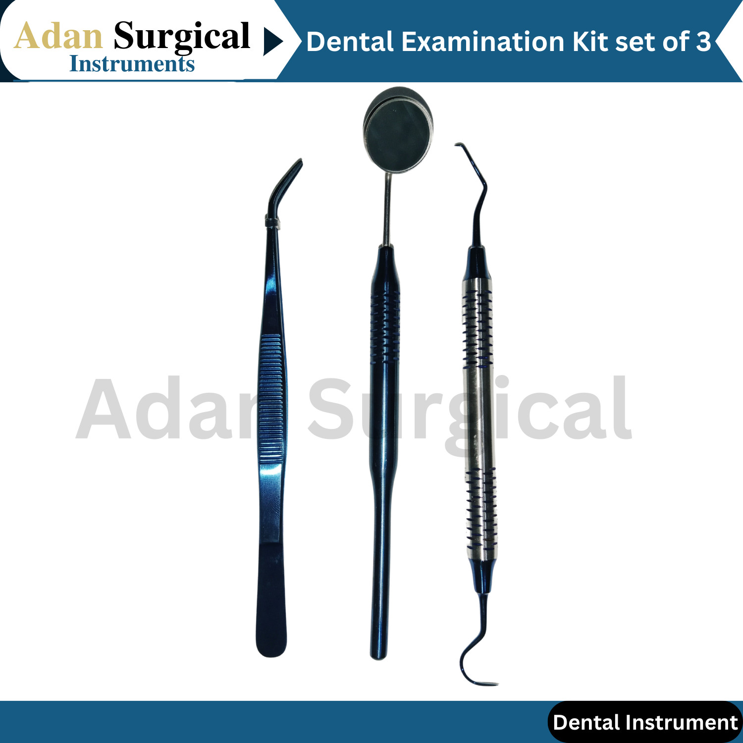 Pro Dental Stainless steel dentist examination mouth mirror tweezers tooth kit