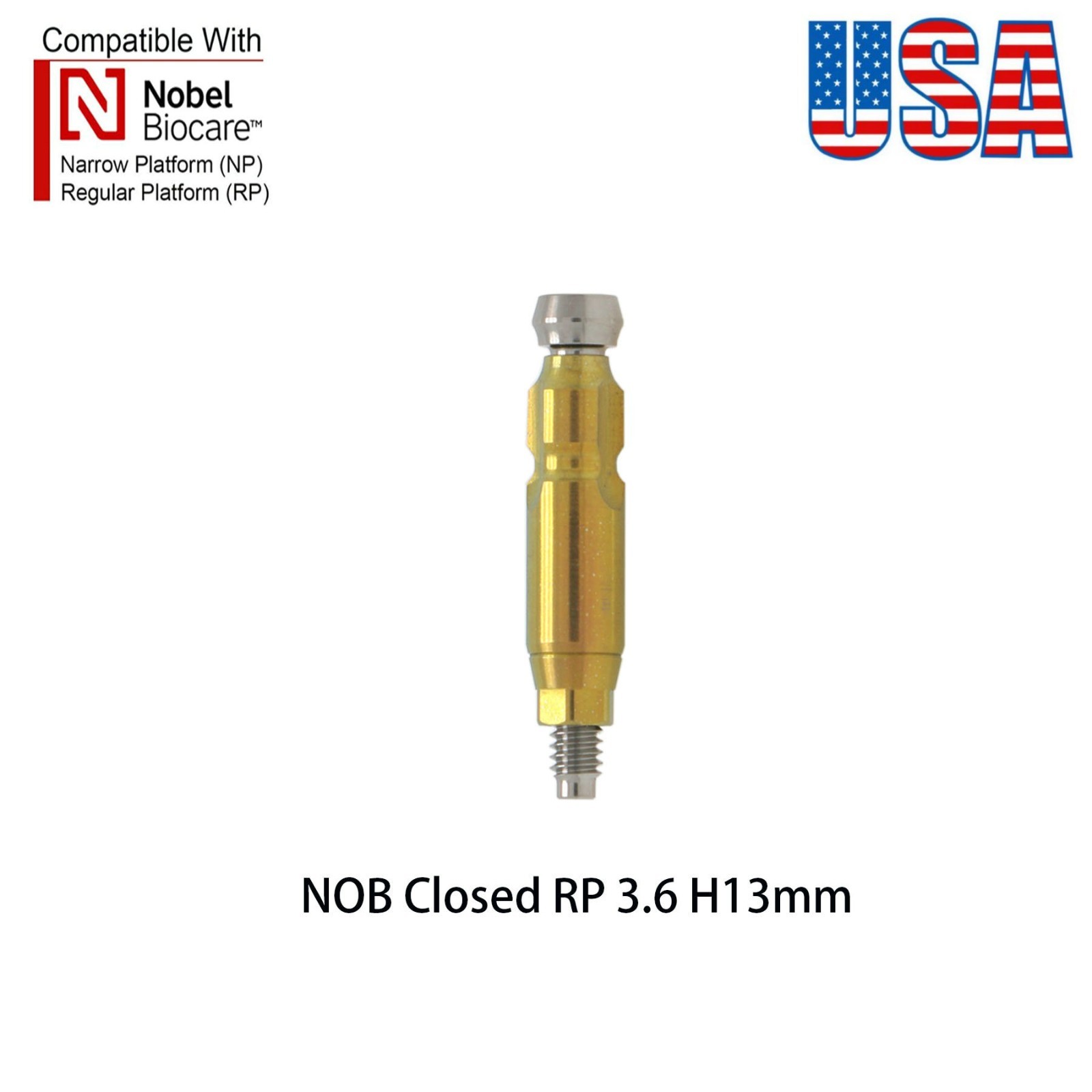 US Dental Nobel Active NP/RP Impression Transfer Coping Open Close Tray Analog