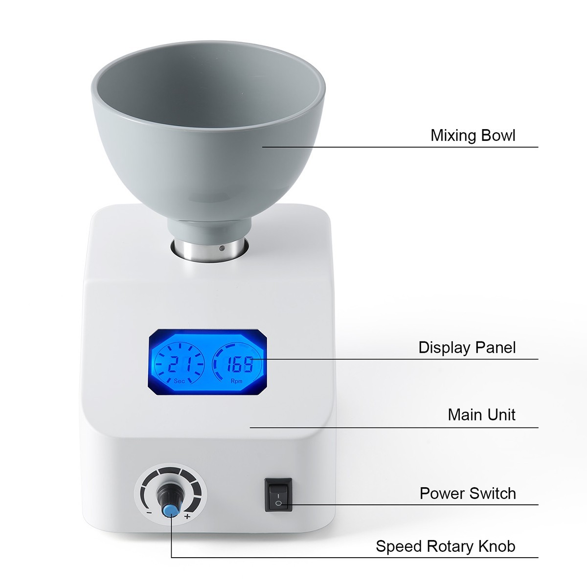 Dental Impression Alginate Mixer 300rpm Printing Material Gypsum Blender Bowl