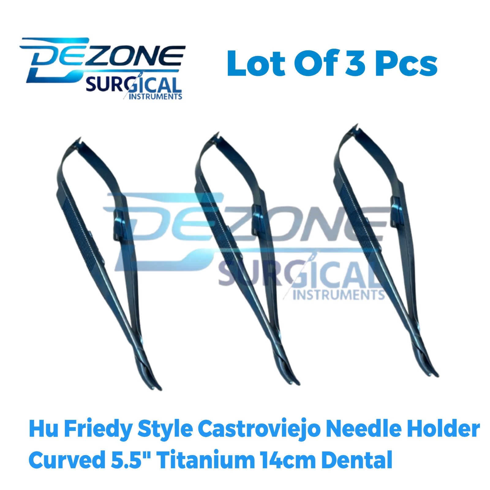 Hu Friedy Style Castroviejo Needle Holder Curved 5.5″ Titanium 14cm Dental