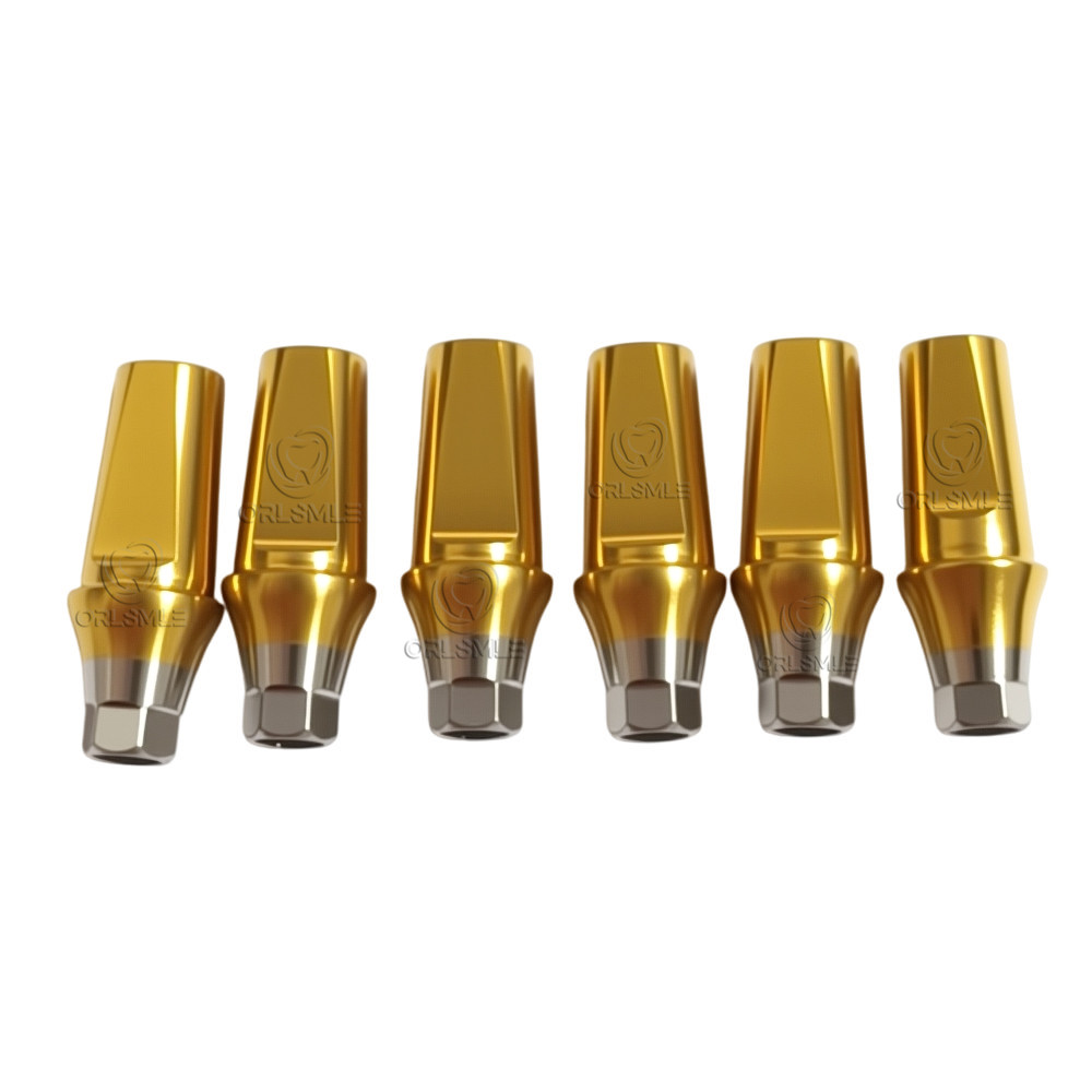 10Pcs Dental Ti Straight abutment fits Osstem Hiossen Mini Regular Hex Non-Hex