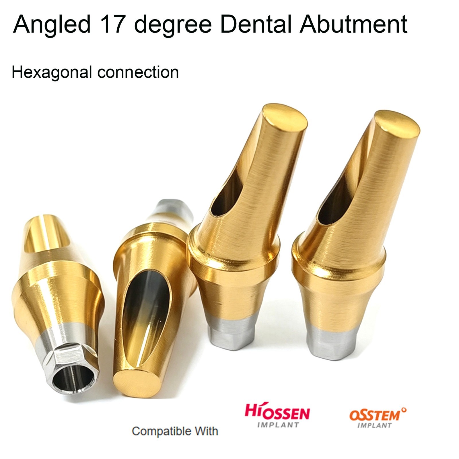 US Dental Titanium Straight & Angled 17°Abutment fit Hiossen ET OSS Prosthetics