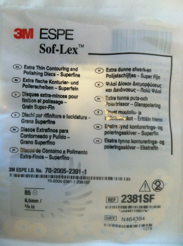 3M ESPE Sof-Lex soflex Discs Pack of 85 Orange Series 2381SF 3/8″ 9.5 mm Dental