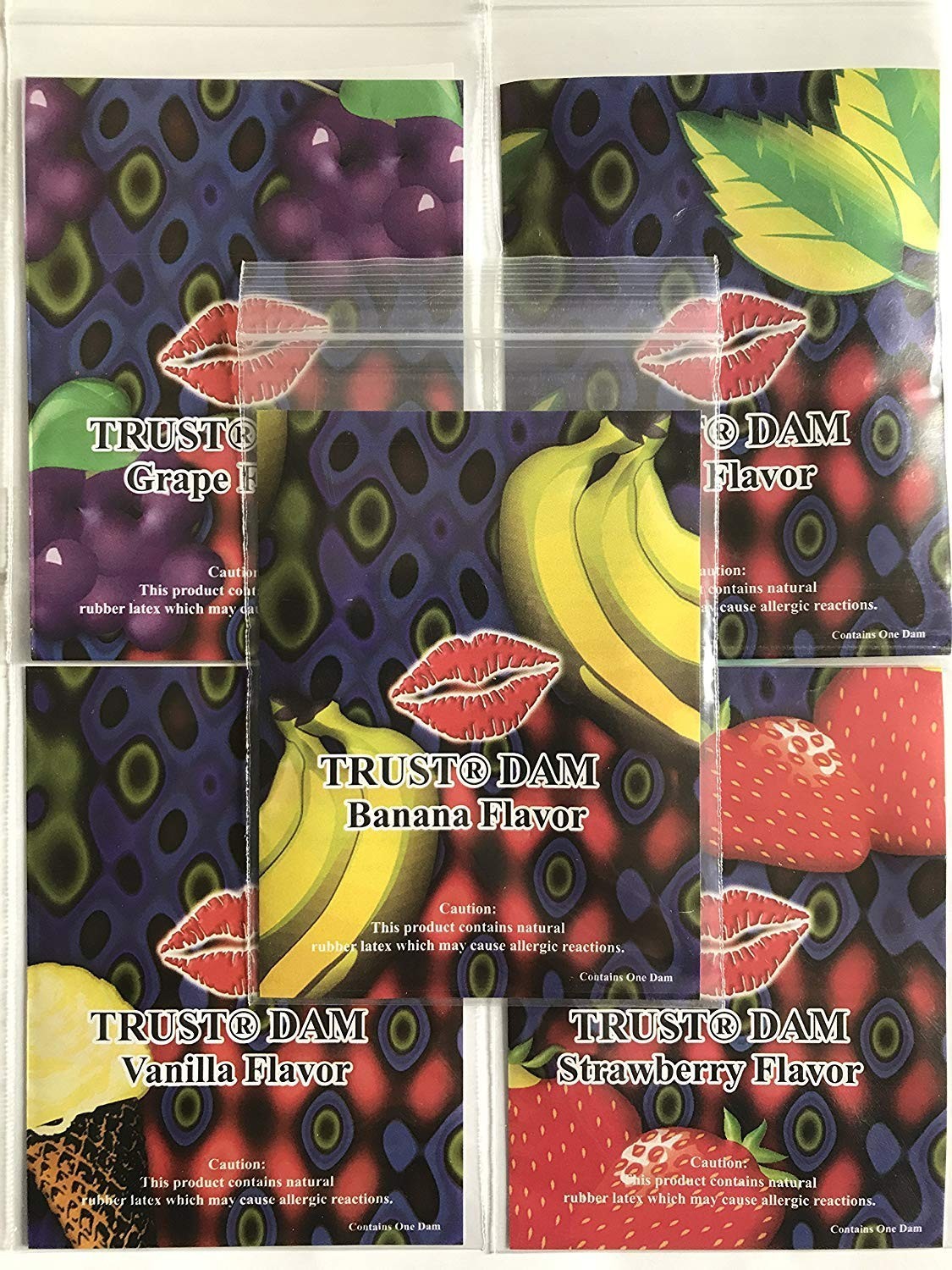 Latex Dental Dam Assorted 1 pc. 6 Pack