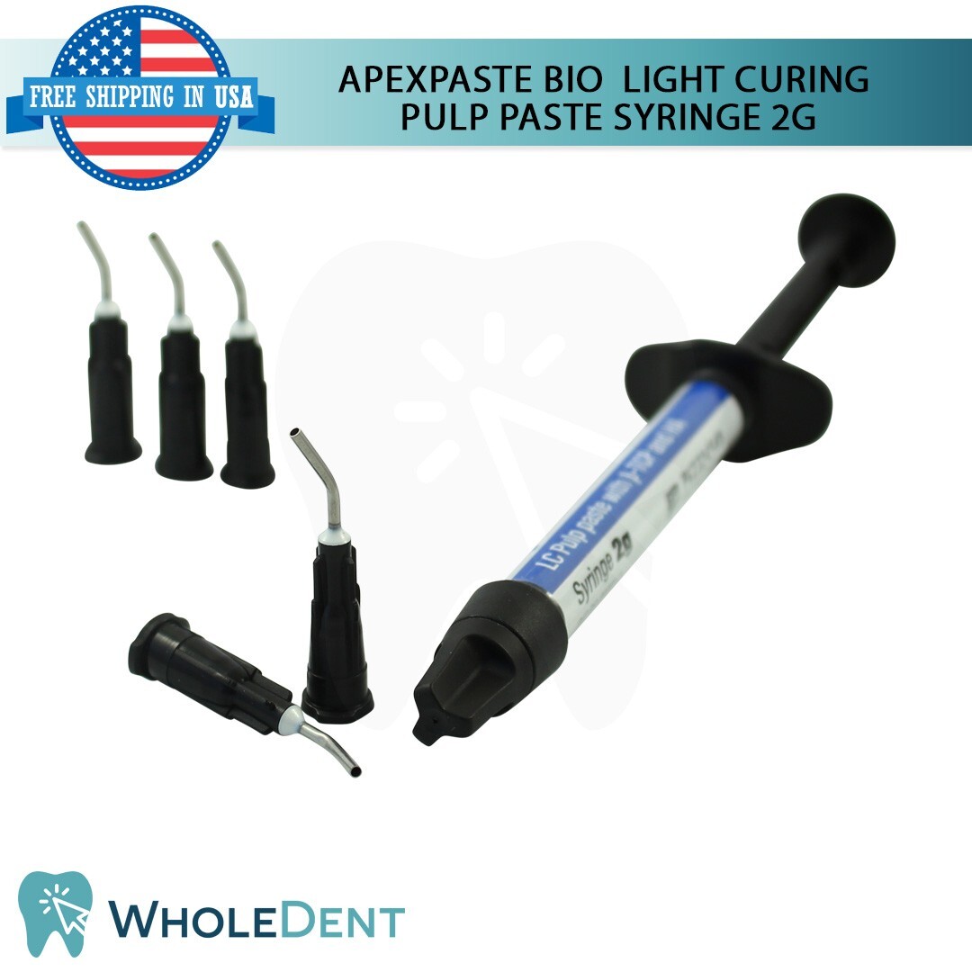 Apexpaste Bio Light-Cure Pulp Paste Syringe 2G Direct And Indirect Pulp Capping