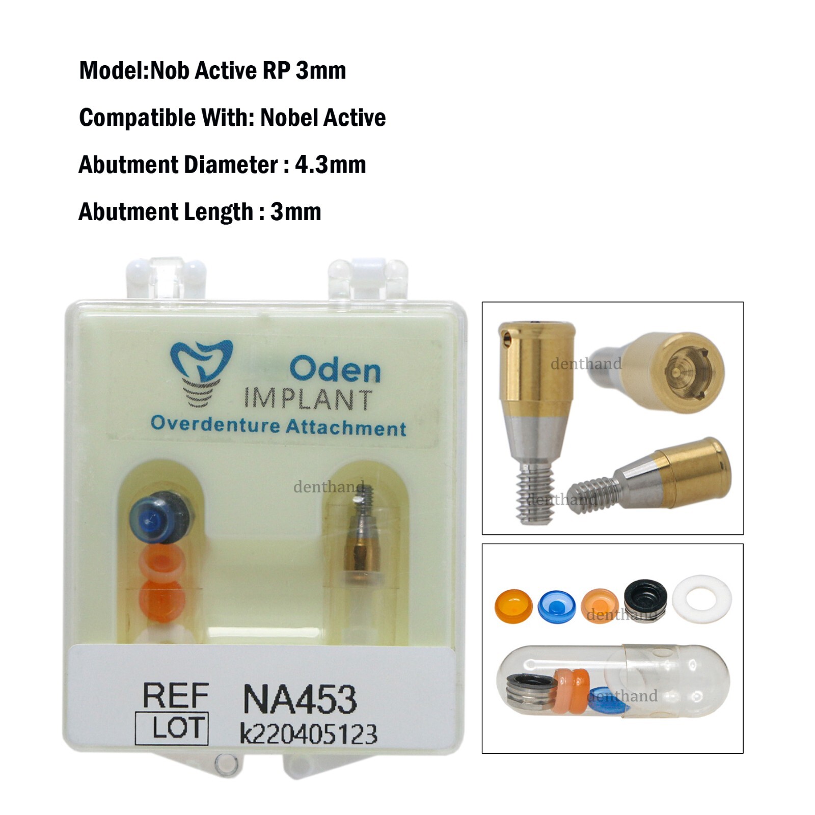 Dental Nobel Biocare Active Locator Abutment NP/RP Conical Titanium 1-5mm Height
