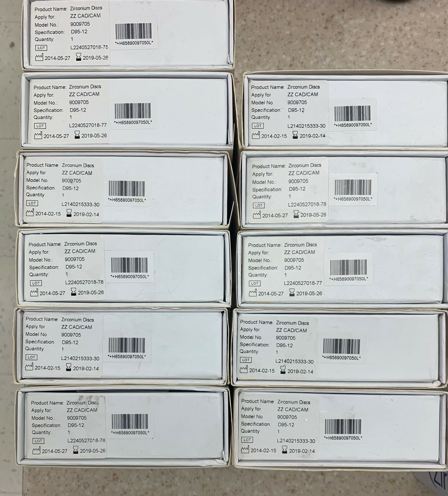 Zirconia Blocks – Zirlux ST1 – Qty 11 of 95×12  – Qty 5 of  95×18 