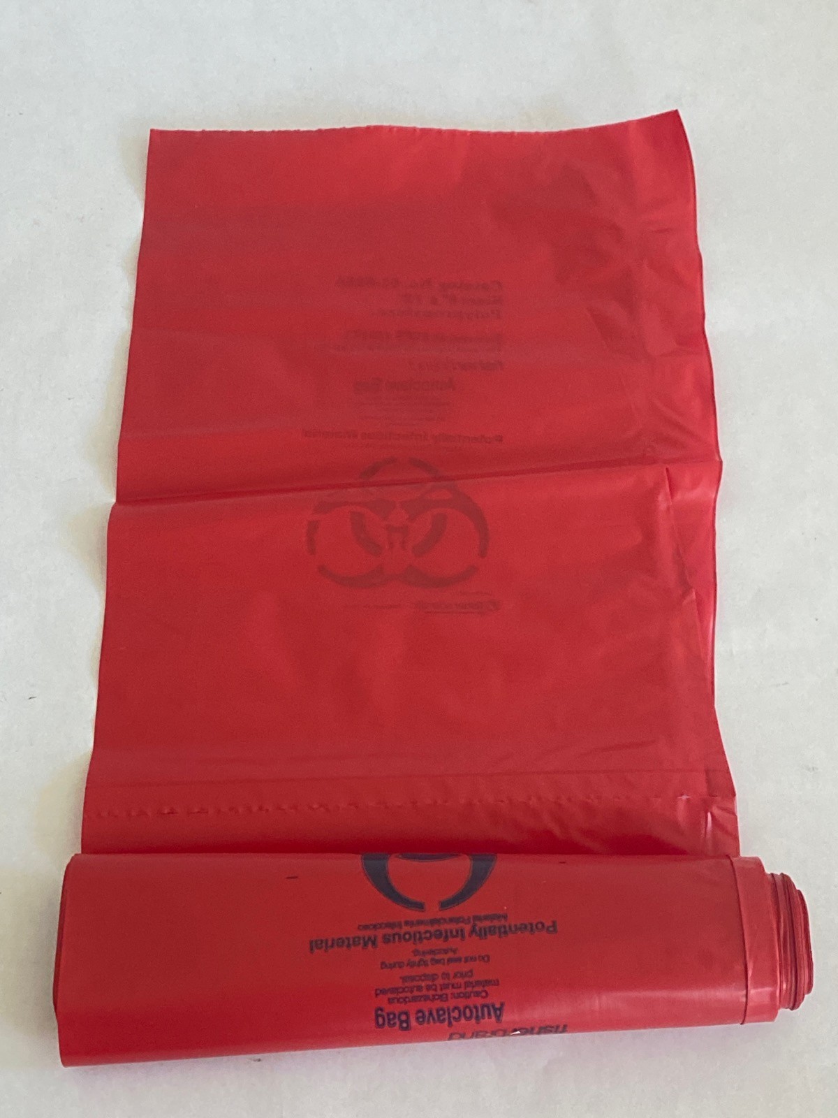 (192) FISHERBRAND Autoclave Biohazard Waste Bags 8”x12” 2mil 01-828A