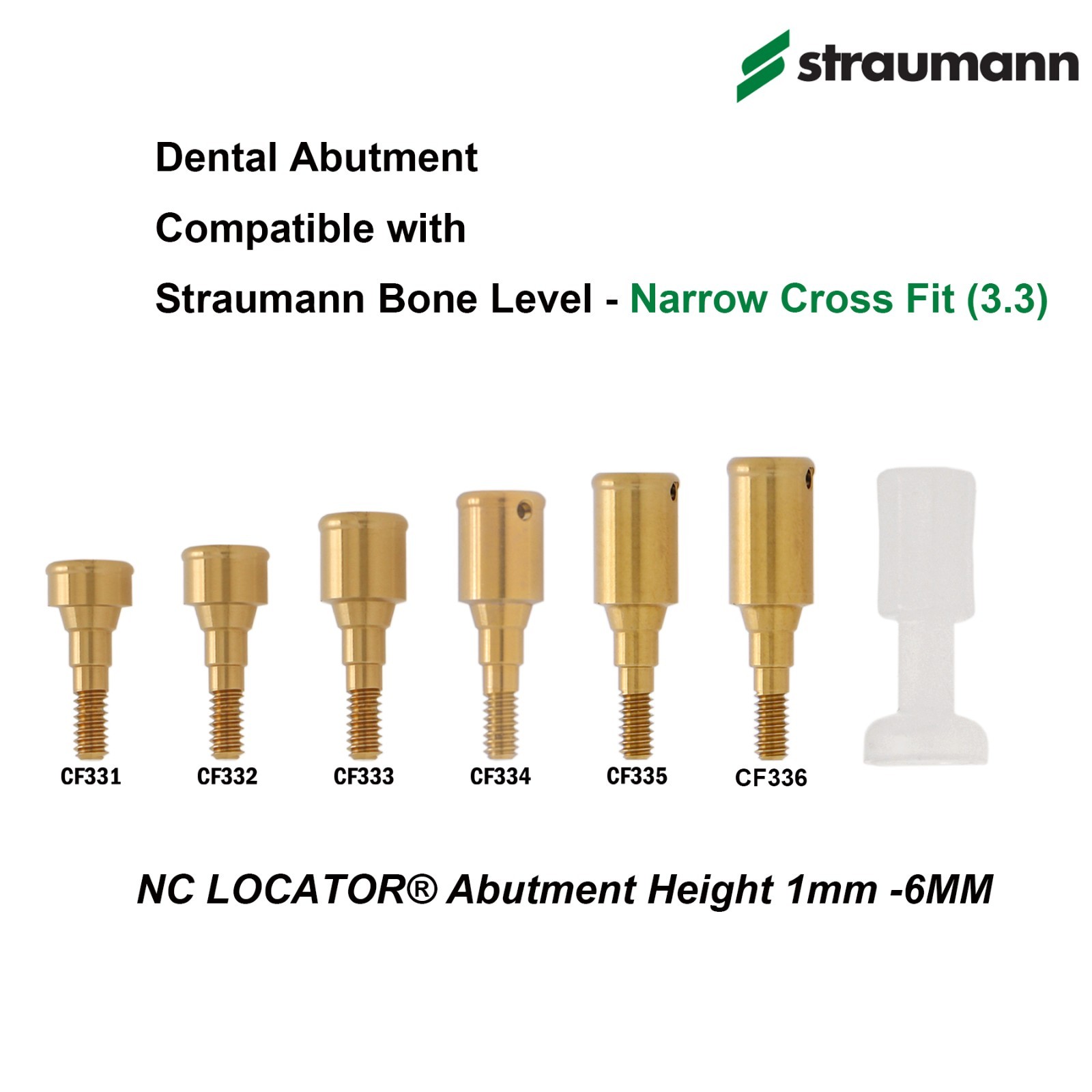Dental ZEST Locator Abutment Tapered Straumann Bone Level NC RC Ø3.3 4.1 4.8mm