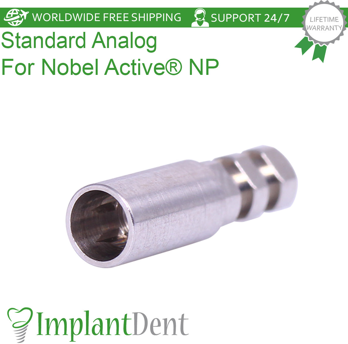 10pcs Dental Fixture Analog For Nobel BI0care Active Hex NP Dentistry Abut ment