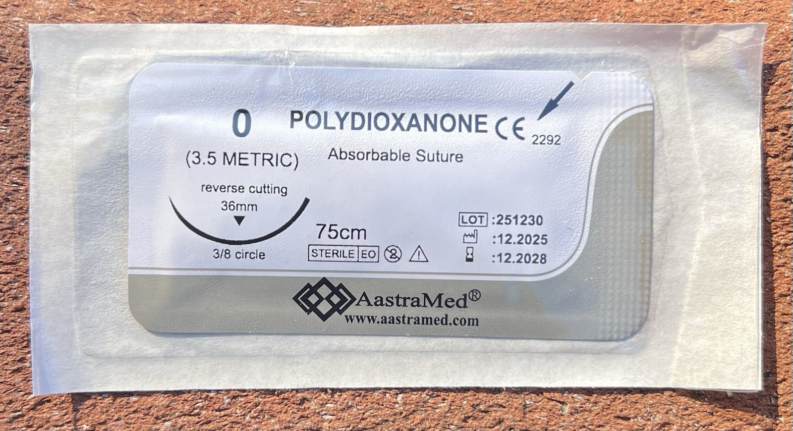 0/0 PDS/PDO Suture Veterinary Dental 72ct (3 Boxes) Polydioxanone surgical