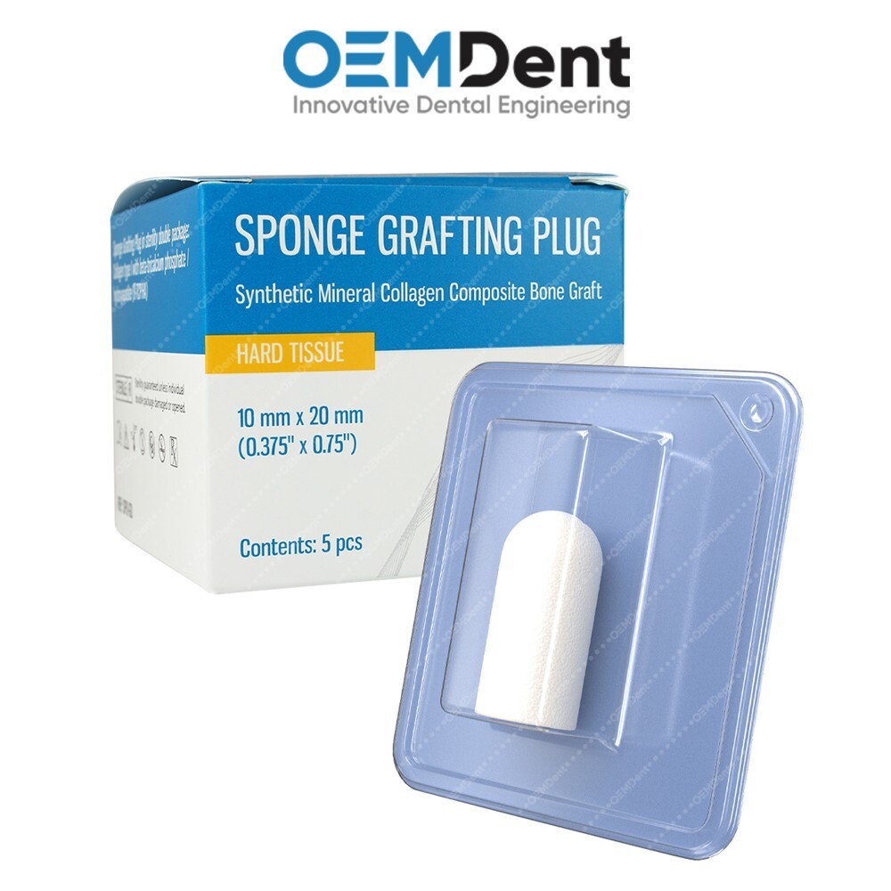 GDT Sponge Grafting Plug Ø10x20mm B0ne Graft Synthetic Collagen Sterile Box 5pcs