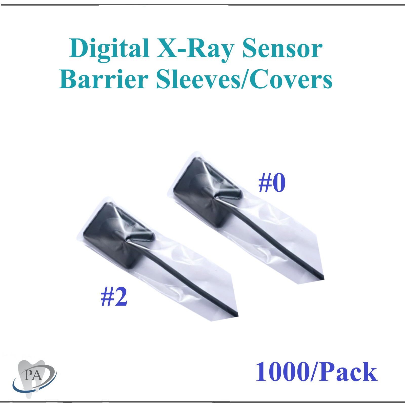 Dental Digital X-Ray Sensor Cover #2 or #0 Sensor Sleeves, 1000/Bx, Value Deal!