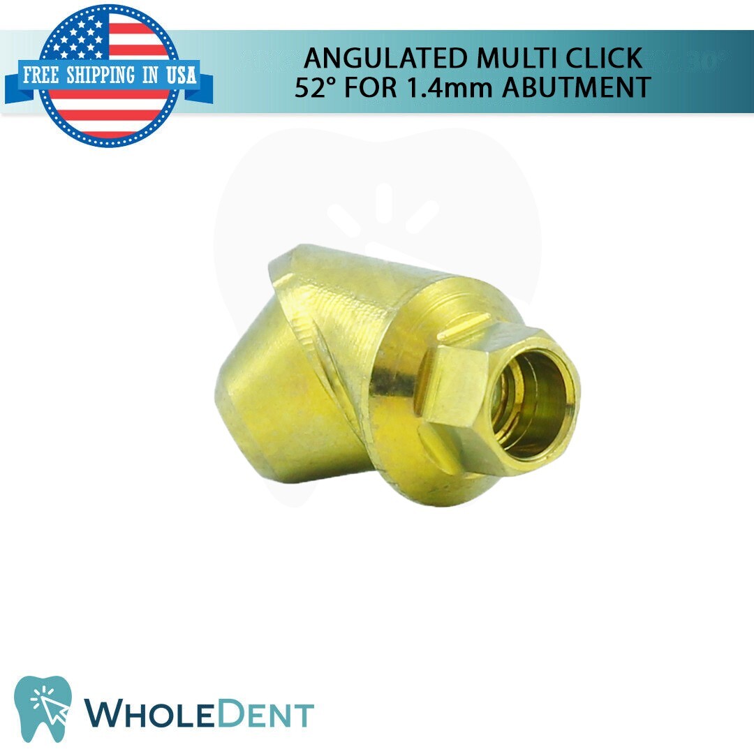 10X Angulated Multi Unit 52° 1.4mm Abutment Attachment Internal Hex 2.42mm