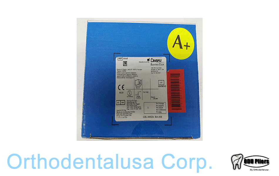 ESSIX A+ VACUUM FORMING SHEETS 5″ Retainer SQUARE .040″ 1 mm Box 100 / 0769-15
