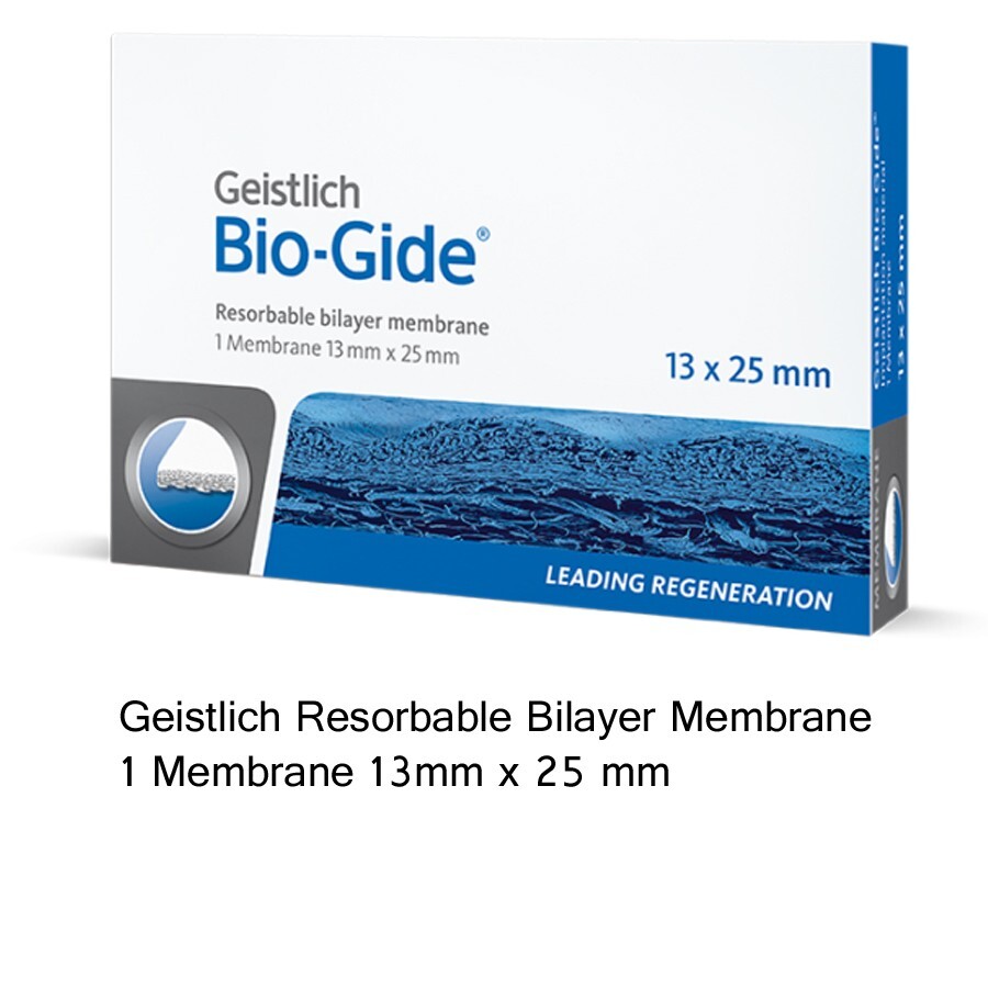 Dental Geistlich Bio-Gide Resorbable Bilayer Membrane 13 X 25mm (Fast Ship)