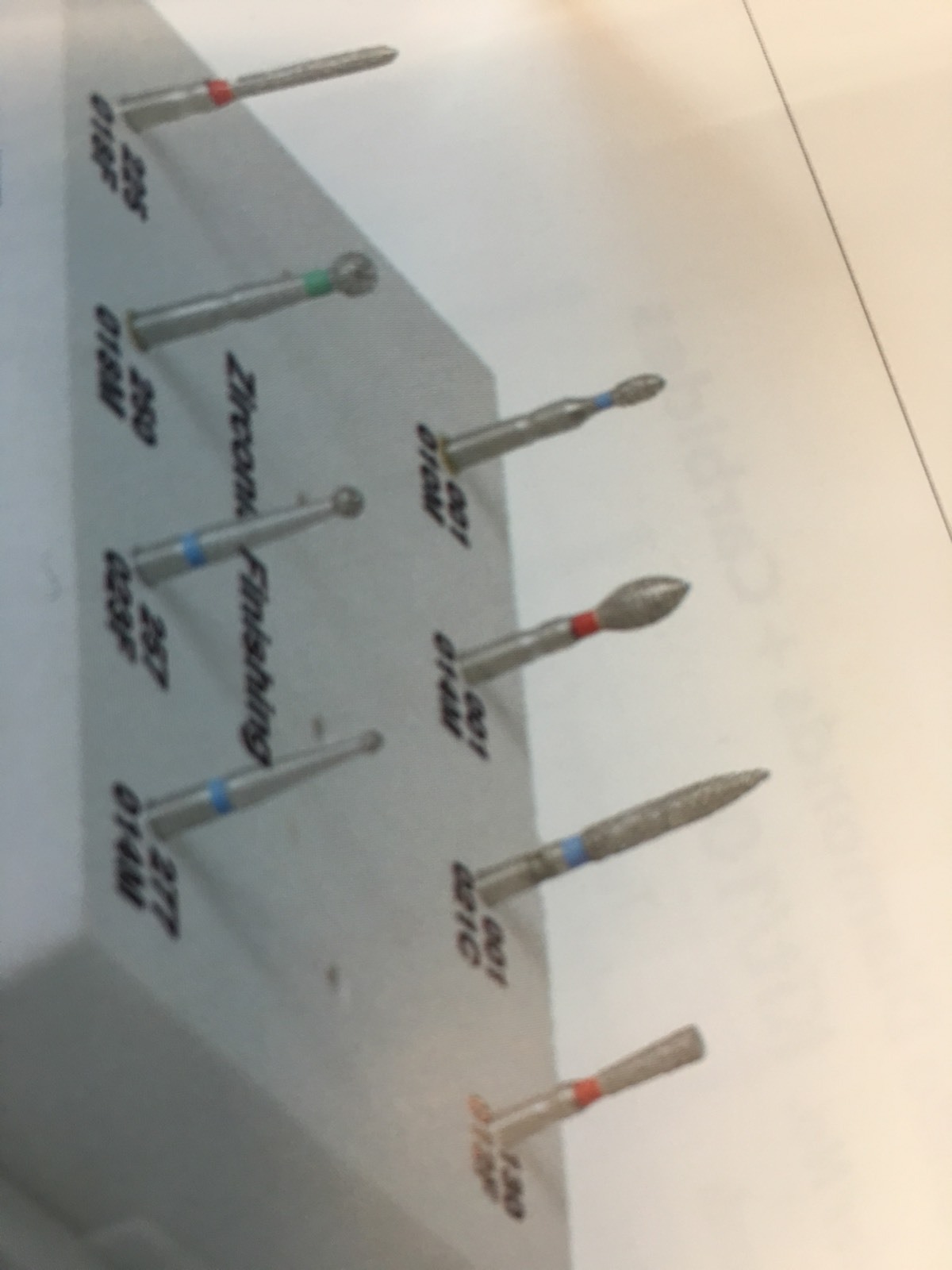 Zirconia Finishing Diamond Burr kit#18mdt 8 burs for High Speed Handpiece