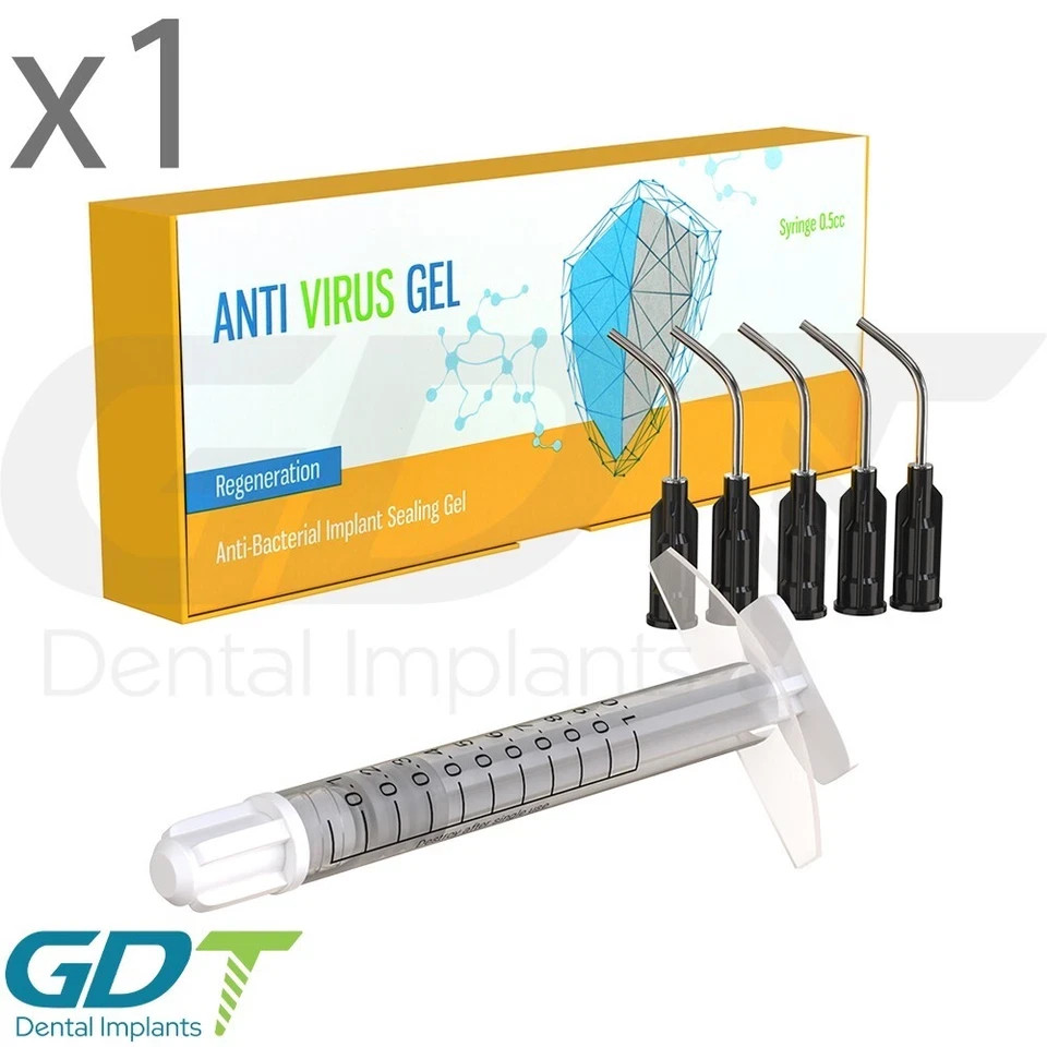 Dental Anti Bacterial Fixture Sealing Gel 0.5CC Syringe Silicone Matrix Based