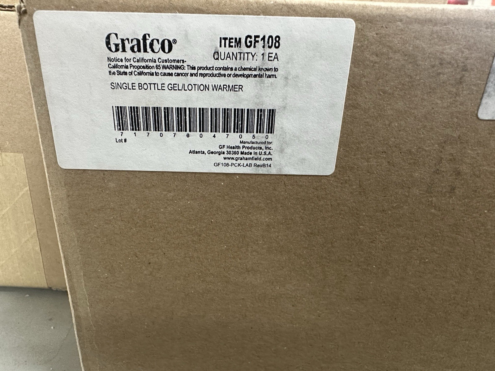 Grafco GF108 Single Bottle Gel/Lotion Warmer for Biological Laboratory