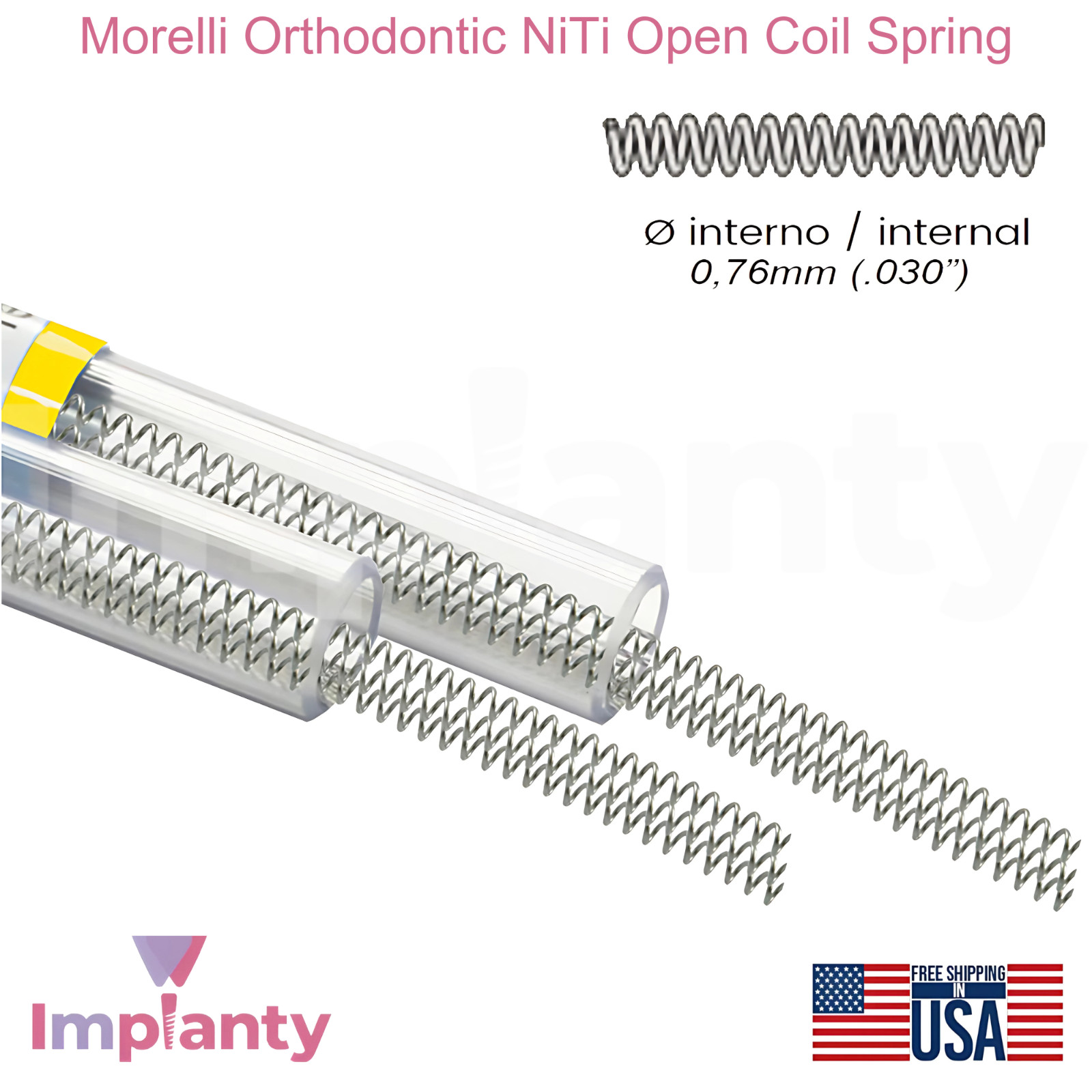 Morelli 0rthodontic NiTi Open Coil Dental Spring Medium-200gf Force 3 Sticks