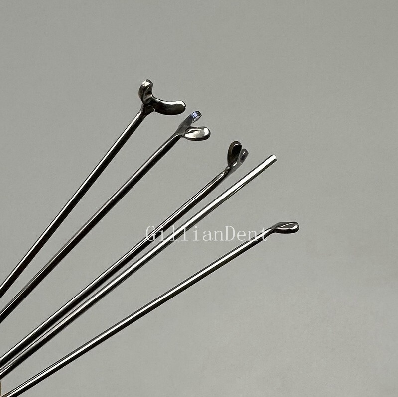10pcs Dental Ortho Ball Retainer J Clasp Oblique Clasps Bars 0.8/ 0.9mm Y-Type