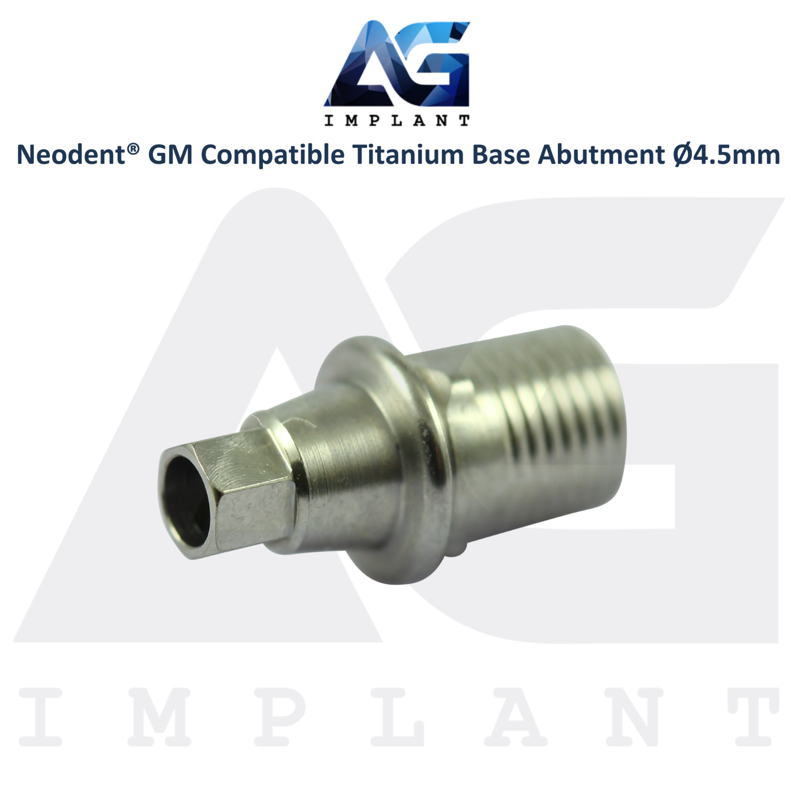5 Titanium Base Prosthetic Ø4.5mm Neodent® GM Fixtures Compatible CAD/CAM