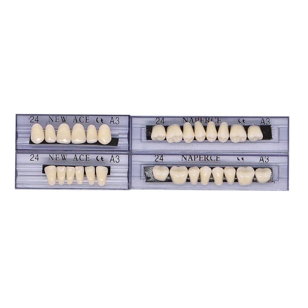 168Pcs Dental Acrylic Resin Denture A3#24 Shade Full Upper Lower False Teeth US