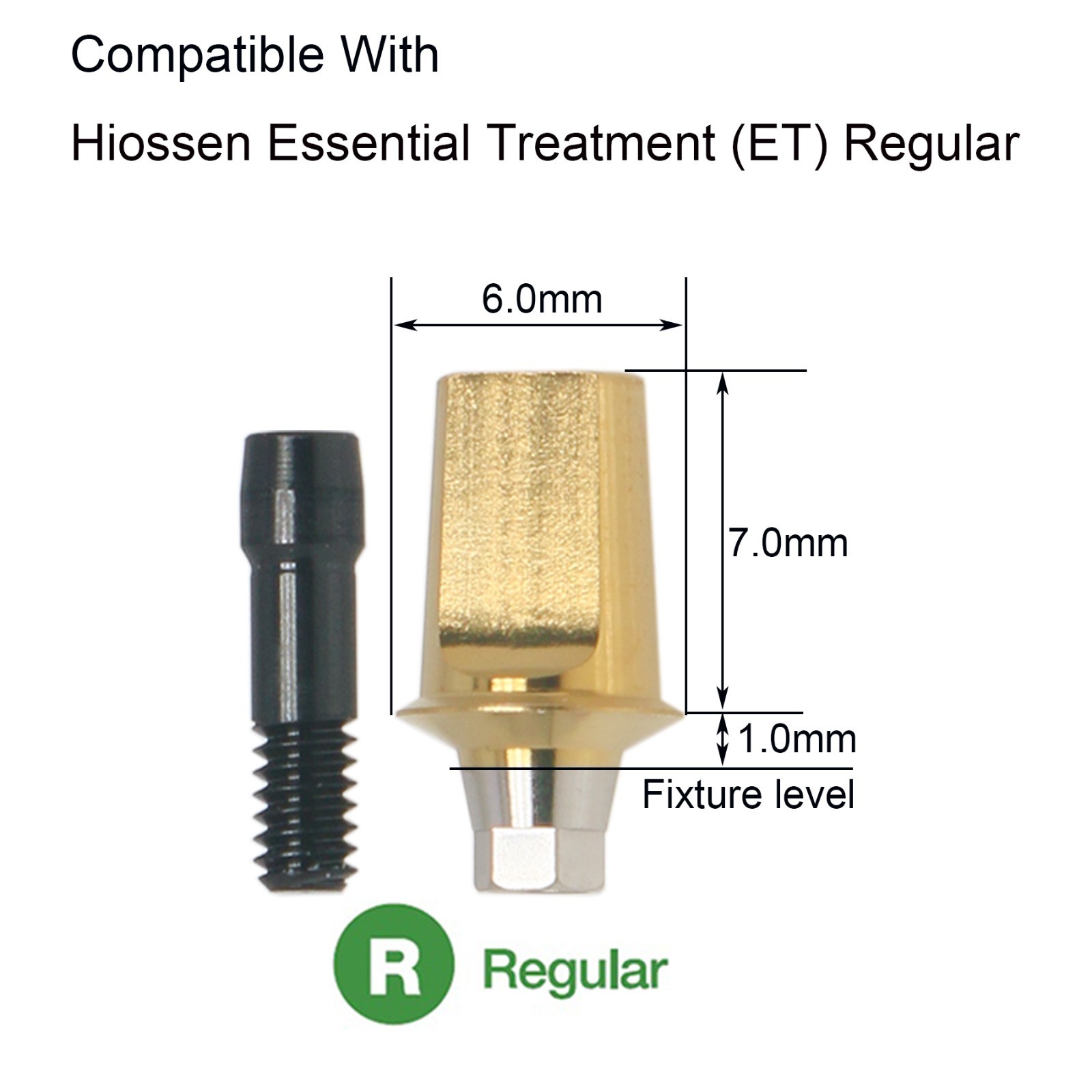 US 5Pcs Titanium Regular Straight Transfer Abutment Fit Osstem Hiossen