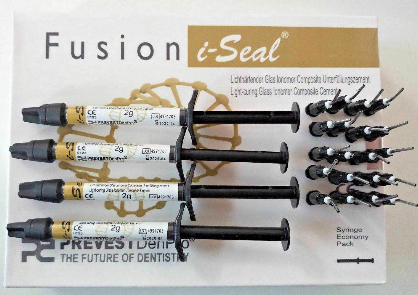 Prevest DenPro Fusion I Seal Light Cure Glass Ionomer Composite 4 Syr Pack