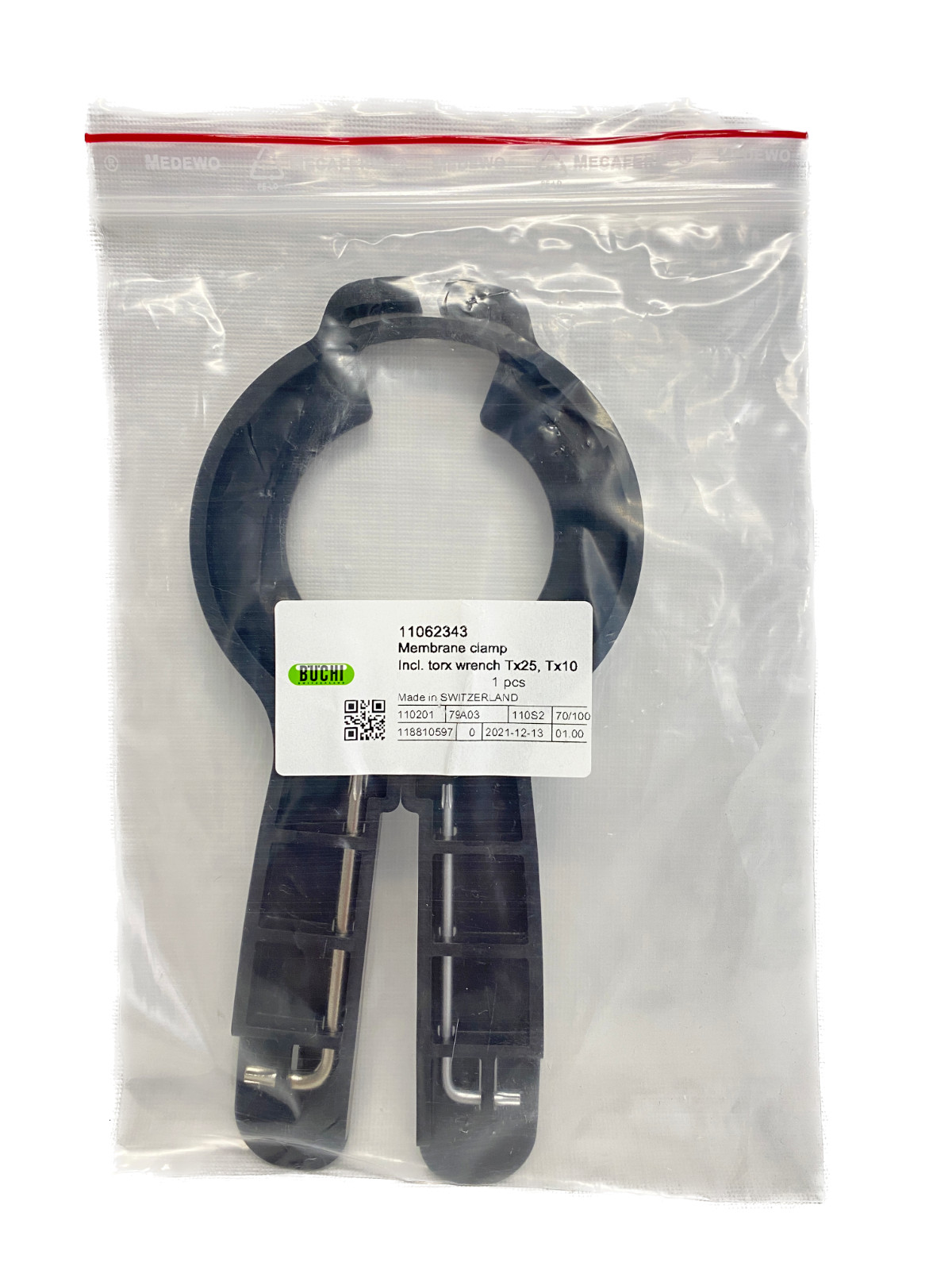 BUCHI Plastic Membrane Clamp With Torx Wrench Tx25 Tx10 11062343