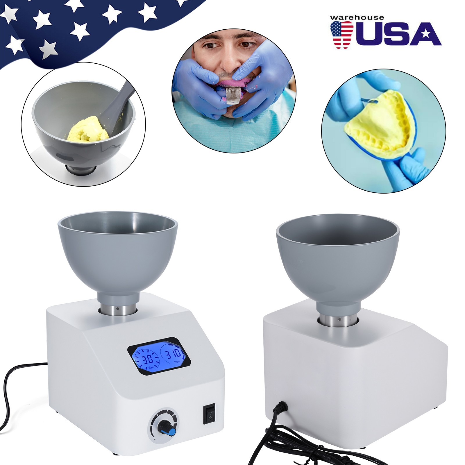 Dental Impression Alginate Mixer 300rpm Dental Printing Material Gypsum Blender