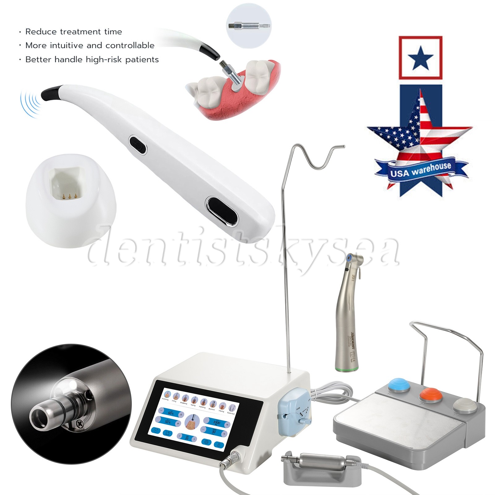 US SANDENT Monitor Osseointegration Stability Test / LED Brushless Implant Motor