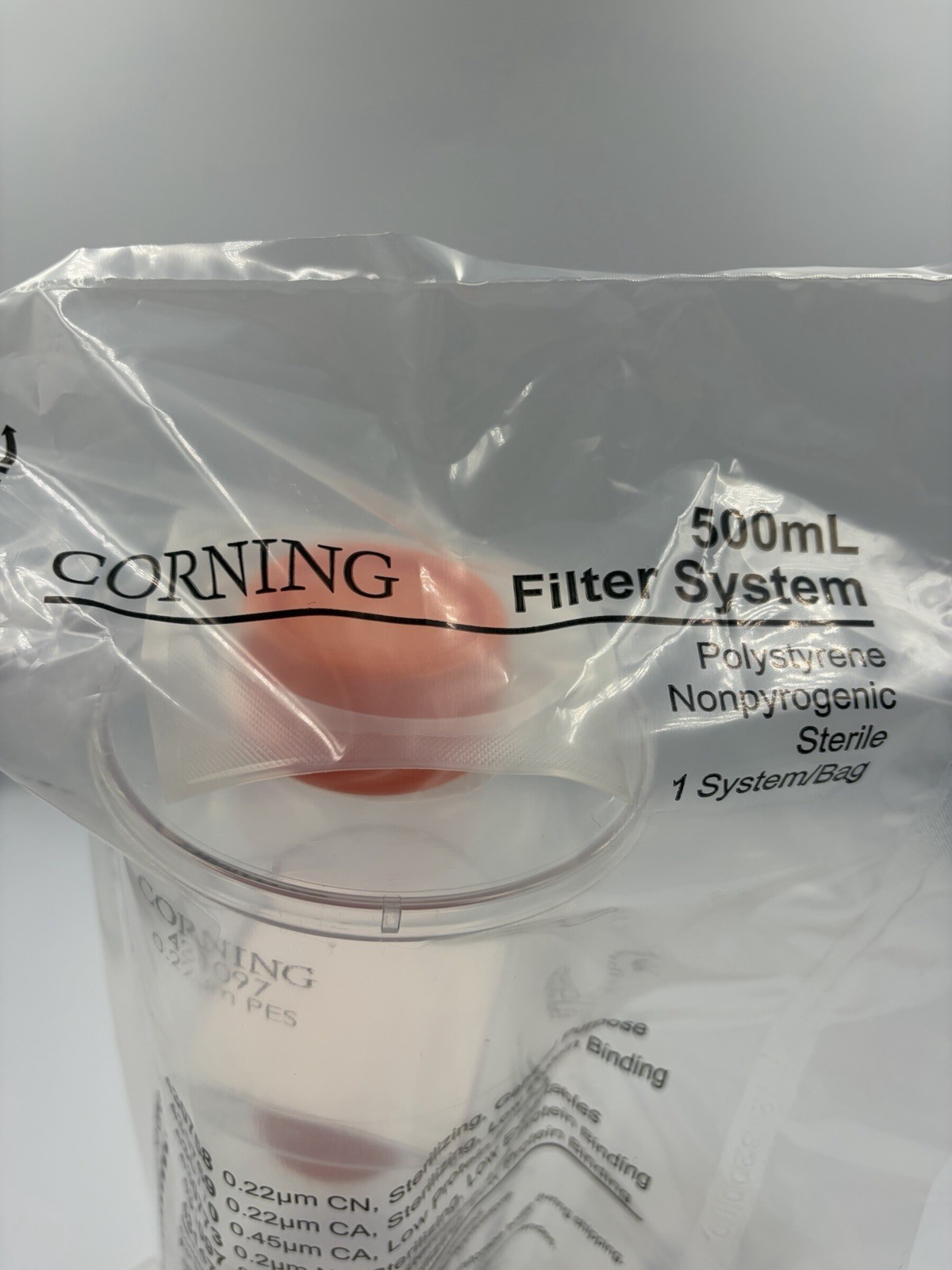 Corning 500mL Filter System 0.22µm PES Nonpyrogenic Polystyrene 431097