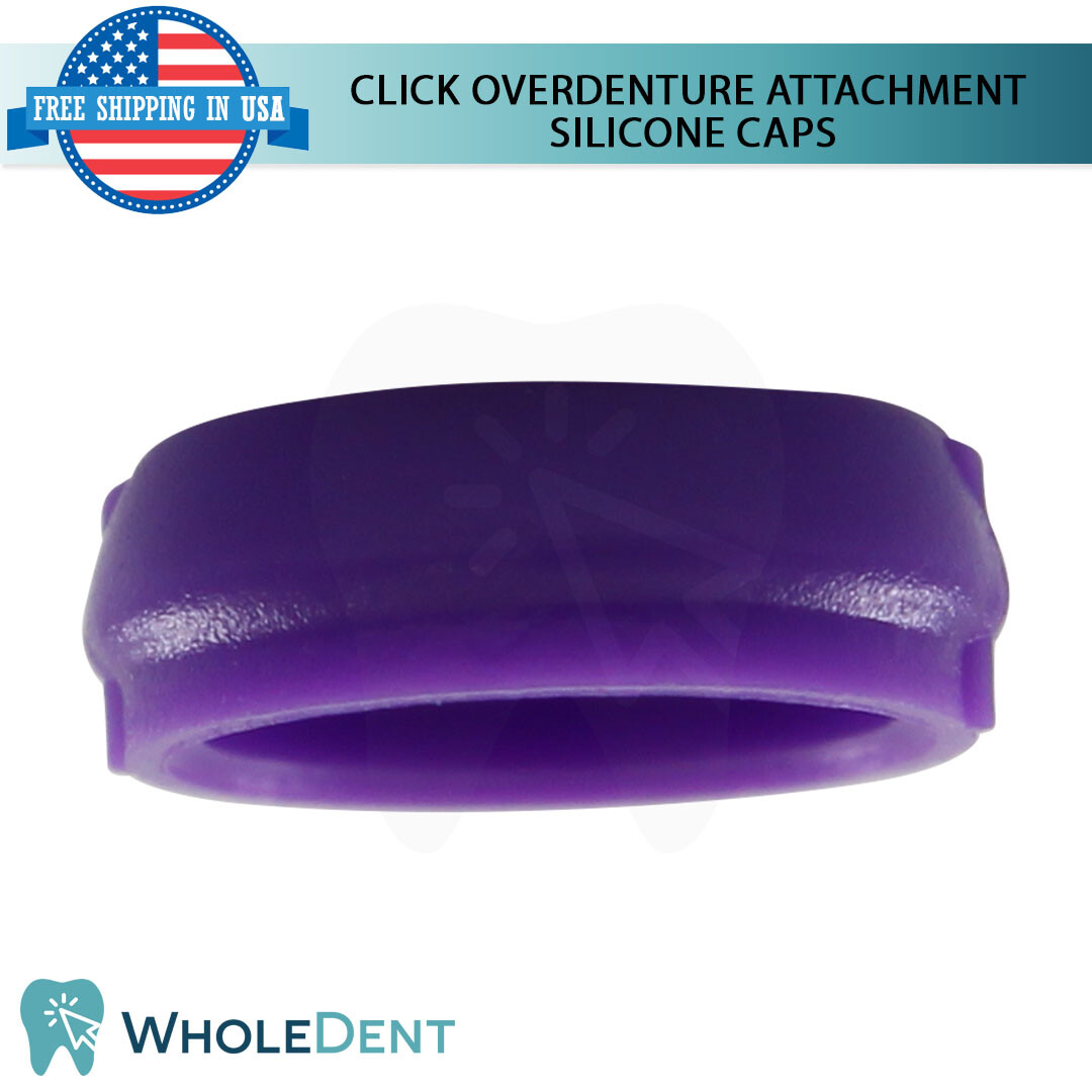 10x Strong Silicone Cap Click Overdenture Attachment Abutment Dental Tool