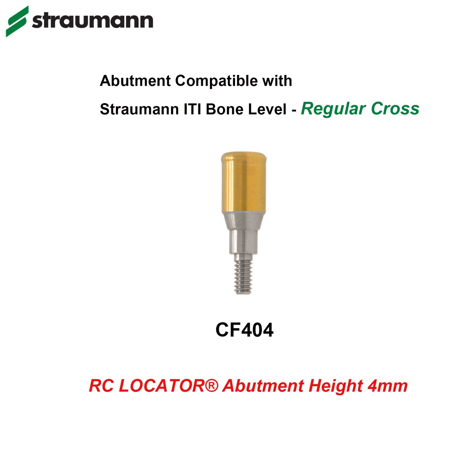 Dental ZEST Locator Abutment Tapered Straumann Bone Level NC RC Ø3.3 4.1 4.8mm