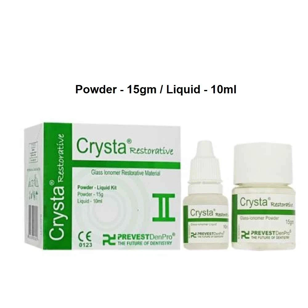 CRYSTA 2 Fine Particle Glass Ionomer Dental Cement Restorative Pack FREE SHIPING