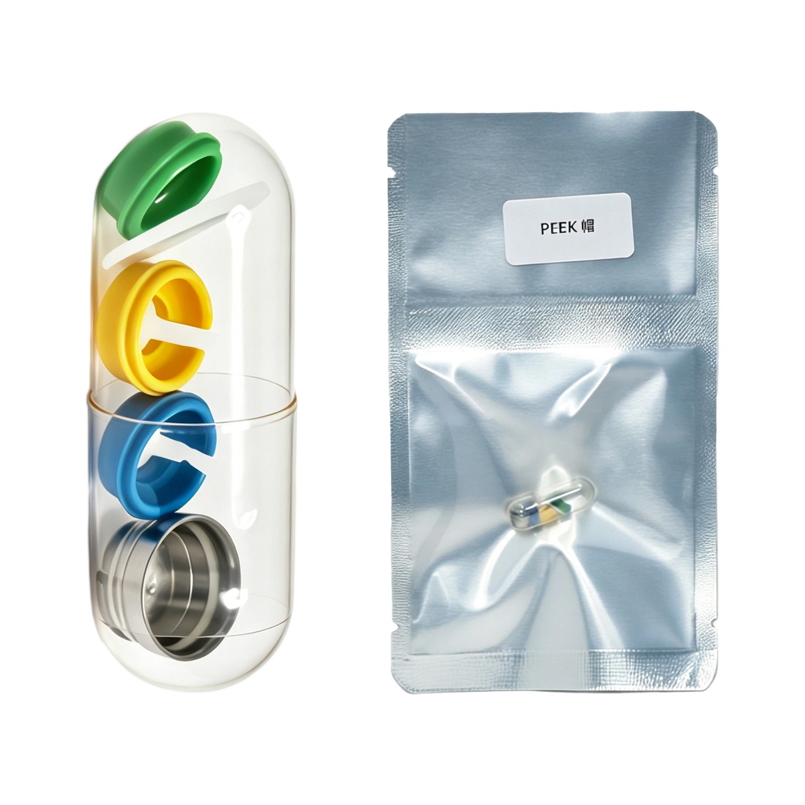 Dental Novaloc PEEK Retention Caps Overdenture Processing Insert Kit for Implant
