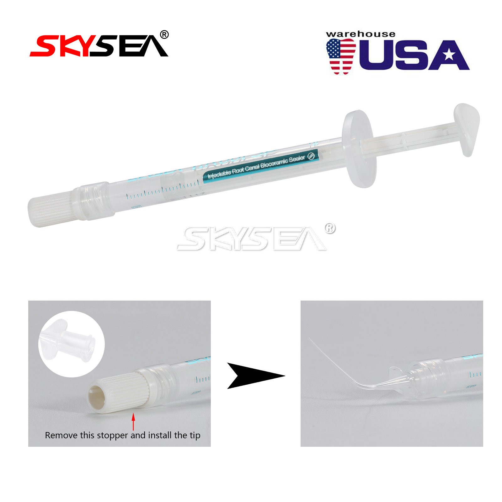BioCeramic Premixed Injectable material (1 x 1g syringe) +10 Tips