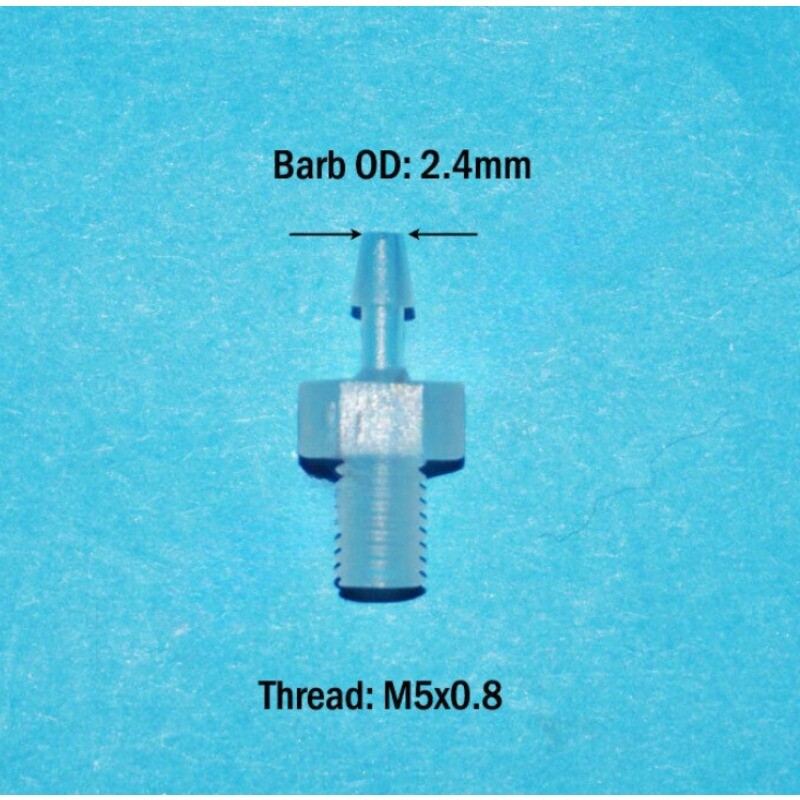 Inch In Plastic Metric Male Thread to Hose Barb Fitting Connector Tube Adapter