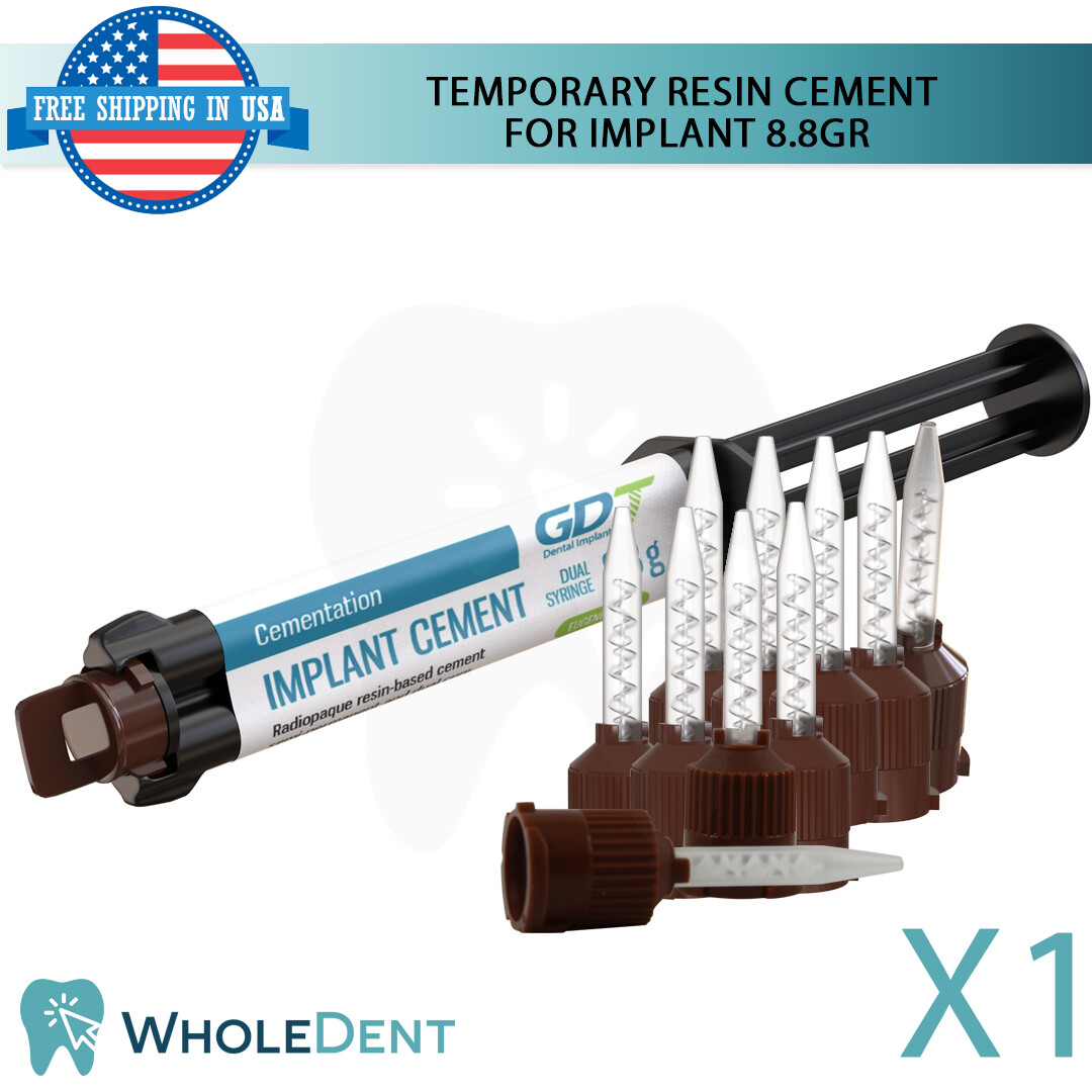 GDT Dental Non Eugenol Temporary Resin Cement For Im plant Retained Crown 8.8gr