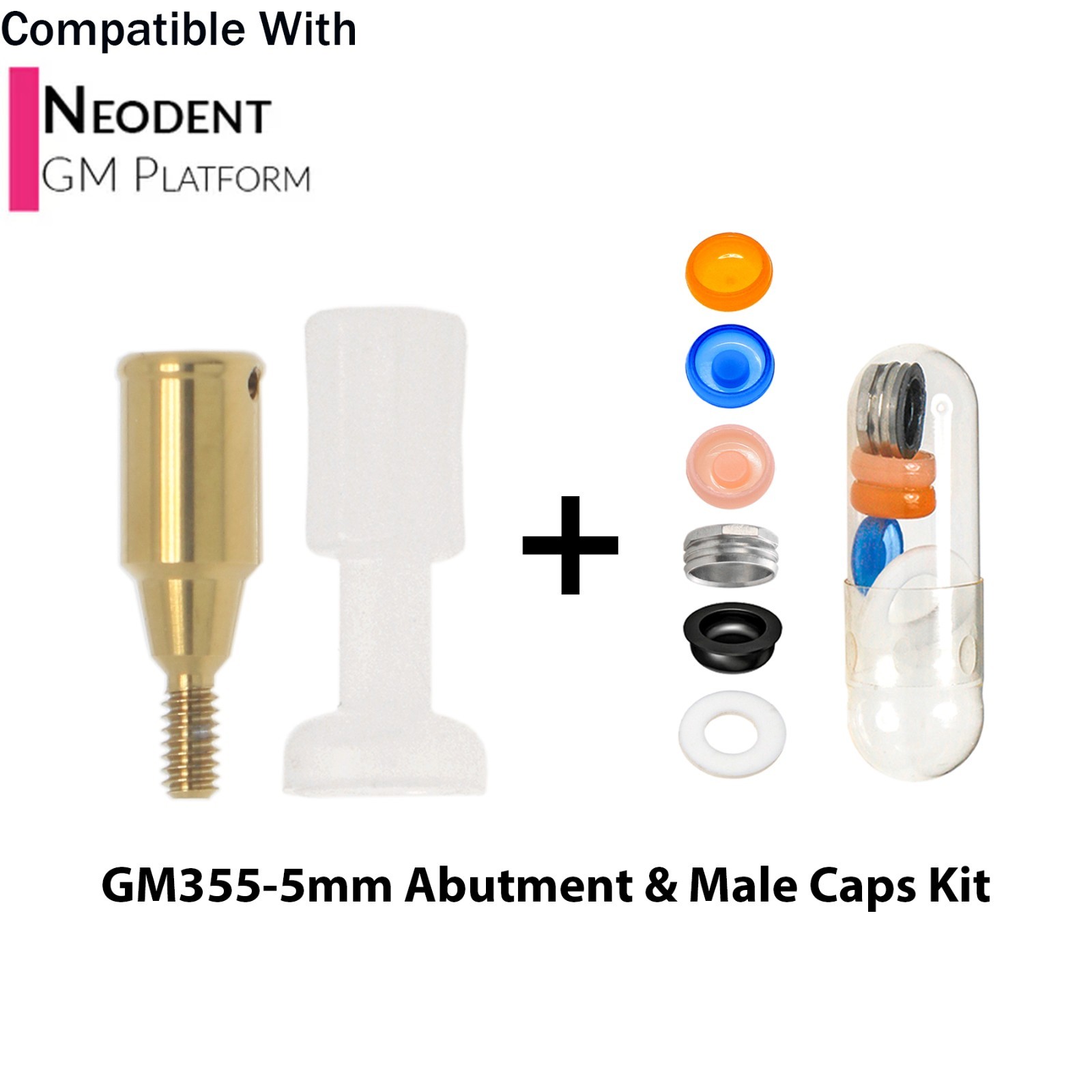 Overdenture Locator Abutment 1-6.0mm GH Male Cap Inserts For NEODENT GRAND MORSE