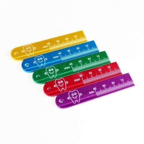 Dental Orthodontic Aluminum Metal Endodontic Endo Ruler Optional Color