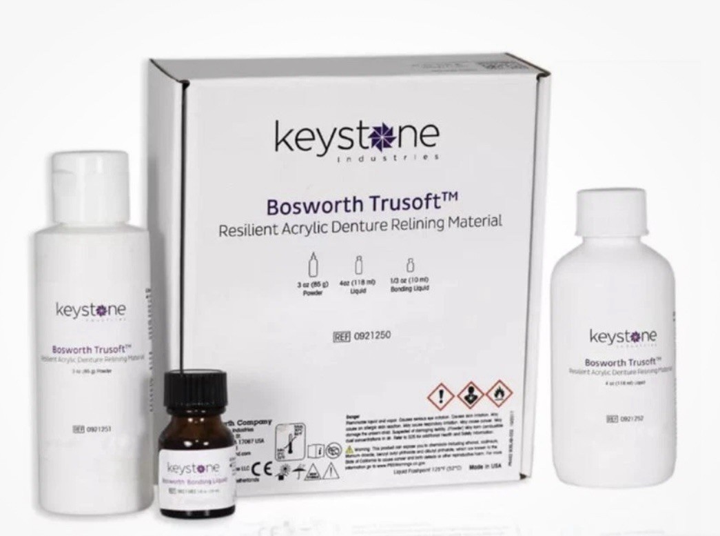 *1-Box* Keystone Bosworth Trusoft Resilient Acrylic Denture Relining 0921250
