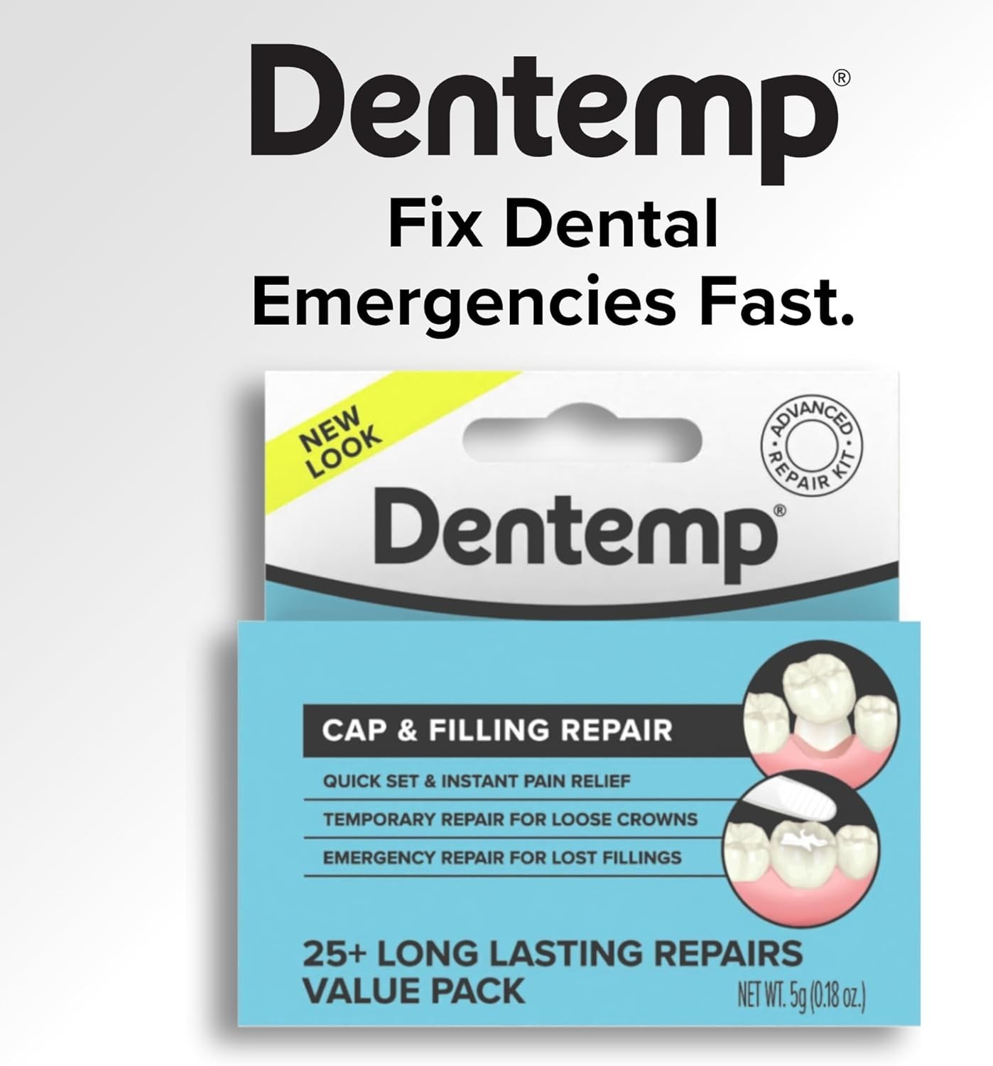 Maximum Strength Dental Repair Kit – Instant Pain Relief for Lost Fillings
